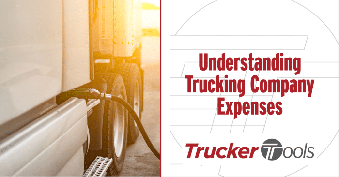 trucking company expenses